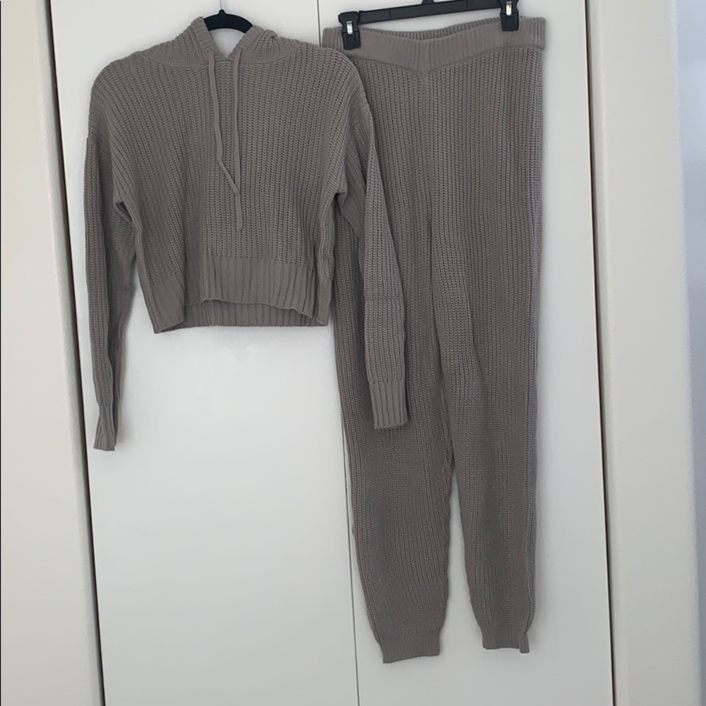2 piece knit joggers set
